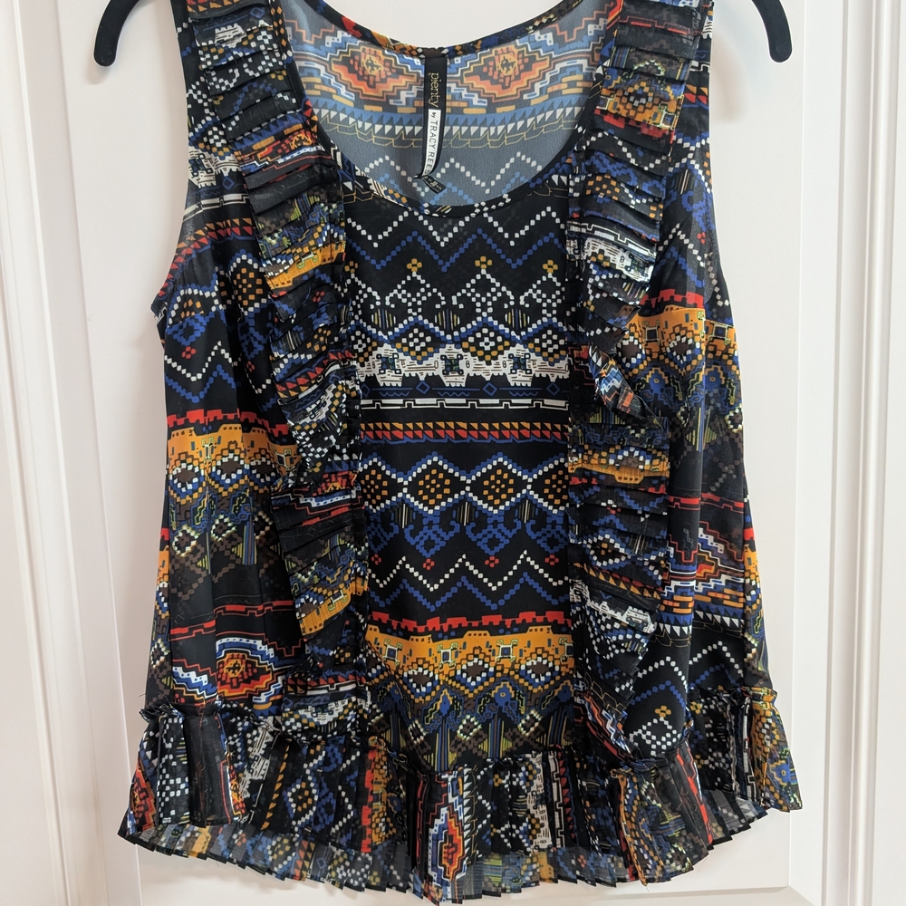 Multicolor Patterned Women's Top